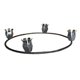 thumbnail image 1 of Candelabro cónico redondo para decoración de mesa, centros de mesa de comedor decorativos con 4 ramas para recepción de boda, duradero Negro, 1 of 9