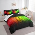thumbnail image 3 of Castle Fairy Teens Abstract Stripes 7-Piece Twin Bedding Sets,Geometric Lines Bedding Comforter Set,Abstract Gradient Breathable Sheet Sets,Microfiber Bedroom Decor, 3 of 8