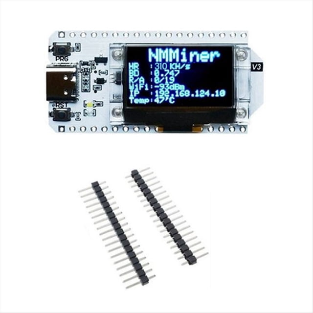 Minero de Lotería NerdMiner Solo 310KH/S LoRa 32 V3 863-928MHz USB de Alto Rendimiento Win BTC Compatible con Conexión WiFi y BLE