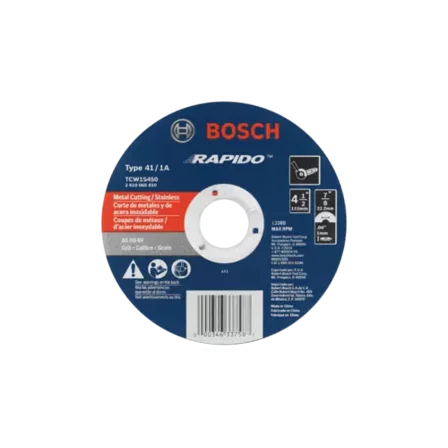 Bosch 4-1/2 In 60 Grit Rapido Arbor Type 27A Metal Cutting Abrasive Wheel