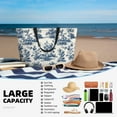 thumbnail image 5 of Balery Vintage Floral 1 Beach Travel Bag - Water-Resistant, Large Capacity Lightweight Tote with 7 Pockets for Women and Men - Perfect for Beach, Pool, Gym, and Travel, 5 of 7