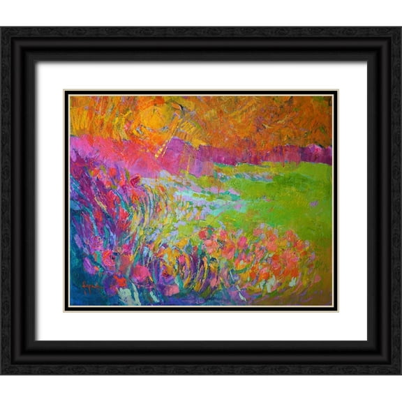 Fagan, Dorothy 14x12 Black Ornate Wood Framed with Double Matting Museum Art Print Titled - Meadowlands