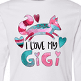 thumbnail image 4 of Inktastic I Love My Gigi Pink and Blue Fox with Hearts Long Sleeve Youth T-Shirt, 4 of 5