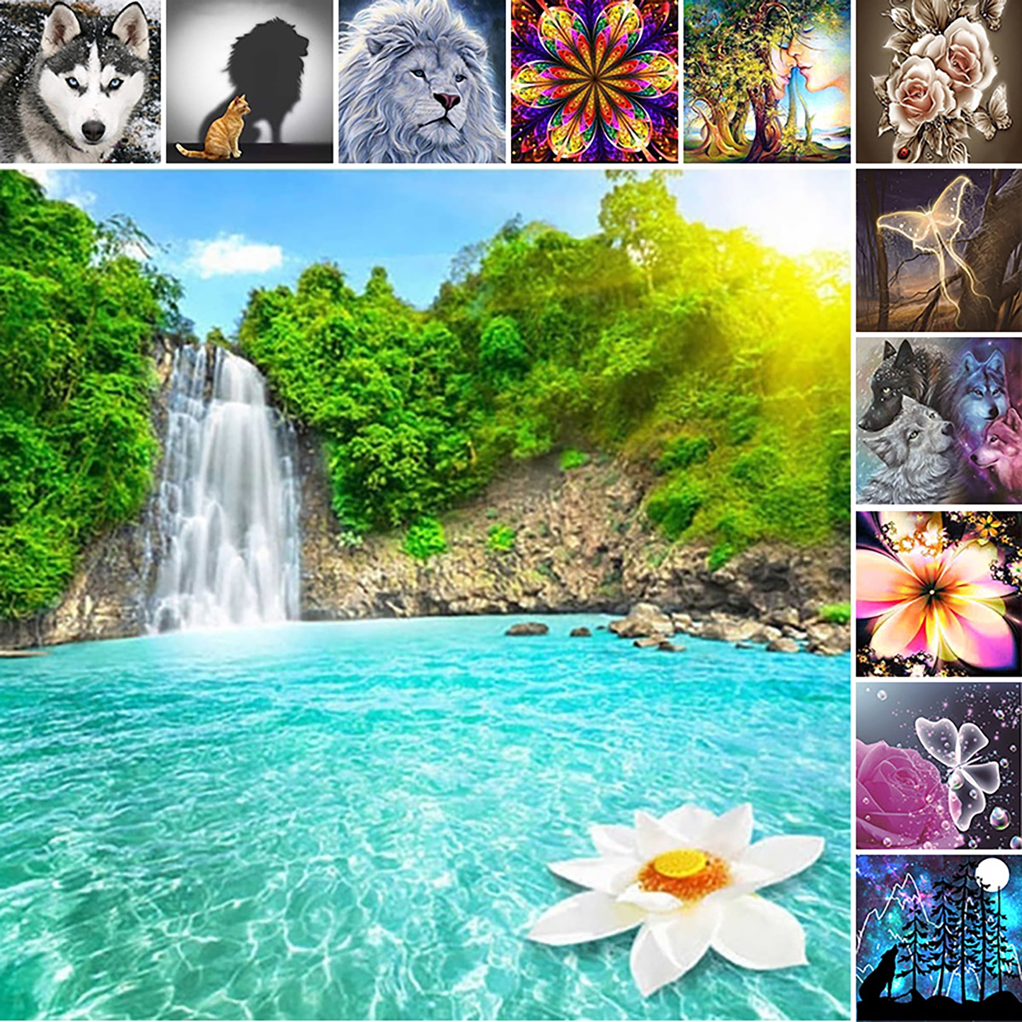 callm 5D Diamond Painting Square Drill Full Drill DIY 5D Diamond Rhinestone Crystal Painting Cross Stitch Kit Wall Art Decor by Number Kits Home Decor Cats Tiger Reflection Animal Pattern 30x30cm callm 5D Diamond Painting Square Drill Full Drill DIY 5D Diamond Rhinestone Crystal Painting Cross Stitch Kit Wall Art Decor by Number Kits Home Decor Cats Tiger Reflection Animal Pattern 30x30cm
