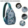 thumbnail image 2 of Ocean Sling Bag - Cute Watercolor Crab Crossbody Chest Backpack, Durable & Comfortable for Men & Women - Tropical Sea Life Design for Hiking, Climbing, Beach & Marine Adventures, 2 of 5