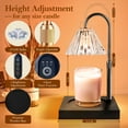 thumbnail image 3 of UNTIMATY Candle Warmer Lamp Adjustable Height Candle Warmer with Timer, Dimmable Wax Melts Warmer for Jar Candles with 2 Bulbs(Black), 3 of 9