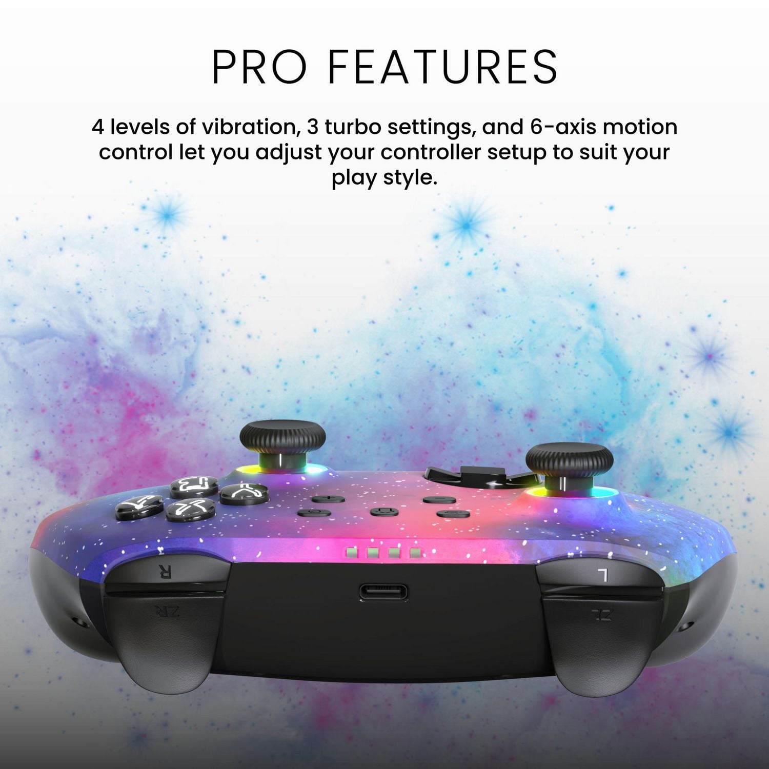 Surge Wireless Pro Controller for Nintendo Switch, Switch 2, Windows PC, Steam Deck, Android & iOS - Supernova Edition