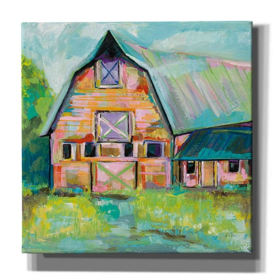 Epic Graffiti "Going to the Country II" by Jeanette Vertentes, Canvas Wall Art, 37"x37"