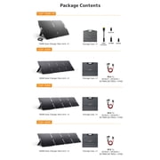 LVYUAN 300W Solar Panel Foldable Solar Panel Charger with Adjustable Kickstands Portable Waterproof IP67 22.5% High Efficiency for RV, Camping, Home, Outdoor, Power Station, off Grid