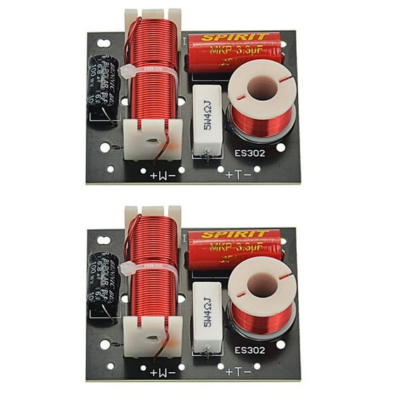 2X ES302 2 Ways Audio Speaker Crossover Treble Frequency Divider Crossovers Speaker Filters DIY Theater