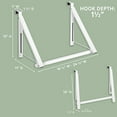 thumbnail image 2 of Over The Door Hanger Foldable Rack, Expandable Metal Hanger Hooks with 3 Sides for Hanging Clothes, White, 2 of 8