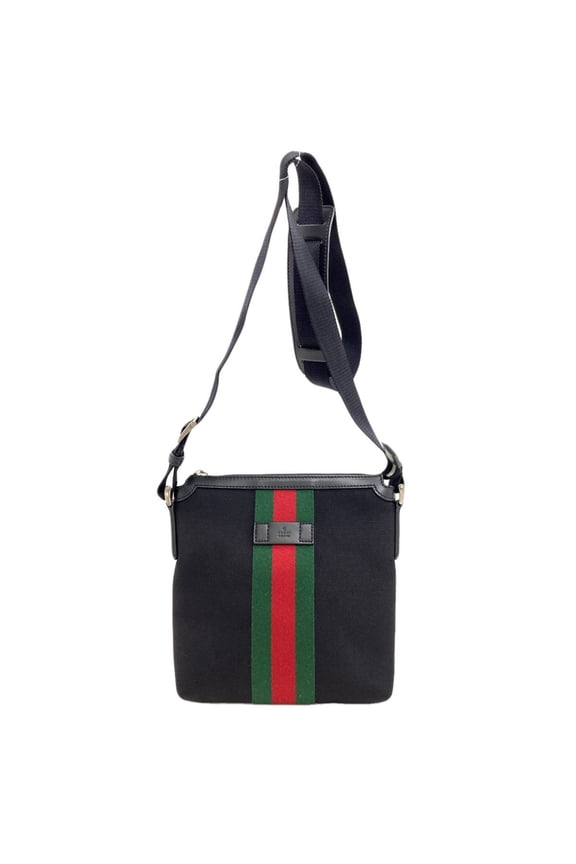 Pre-Owned Gucci 631195 Outlet Sherry Line Shoulder Bag Nylon Canvas Women's GUCCI