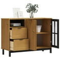 thumbnail image 6 of vidaXL Sideboard with Glass Door FLAM 43.3"x15.7"x31.5" Solid Wood Pine, 6 of 10