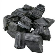 Black Tourmaline Crystals Rough Stone, 1/2lb Medium Pieces