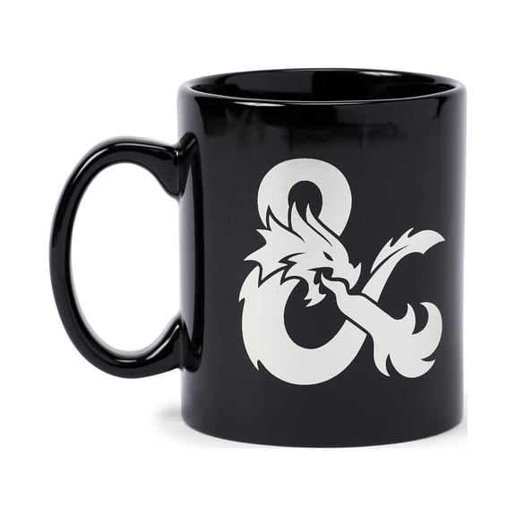 Dungeons & Dragons Black Ceramic Ampersand Logo Mug - 16-Ounces
