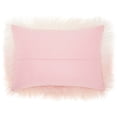 thumbnail image 3 of Nourison Couture Fur Ombre Tibetan Lamb Skin Decorative Throw Pillow, 14" x 20", Rose/White, 3 of 3