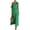 Green, variant on Chiffon Dresses for Women Polka Dot One Shoulder Maxi Dress Tie Strap Elastic Waist Boho Sundress, S
