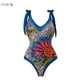 thumbnail image 2 of Traje de baño sexy de una pieza para mujer con control de barriga Monokini Bikini Longuette Trajes de baño Tankini Set - Piña, 2 of 6