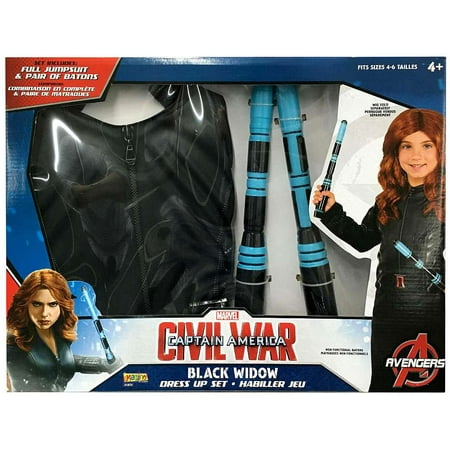 Captain America Civil War Black Widow Dress Up Kit [Full Jumpsuit & Pair of