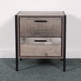 thumbnail image 2 of OS Home & Office Furniture Model 41102 Two Drawer Night Stand with Metal Frame and Legs, 2 of 5