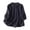 Navy, variant on HONHUZH Button Down Shirts for Women Casual Embroidery Elbow Sleeve V-Neck Turndown Collar Button Blouses Top