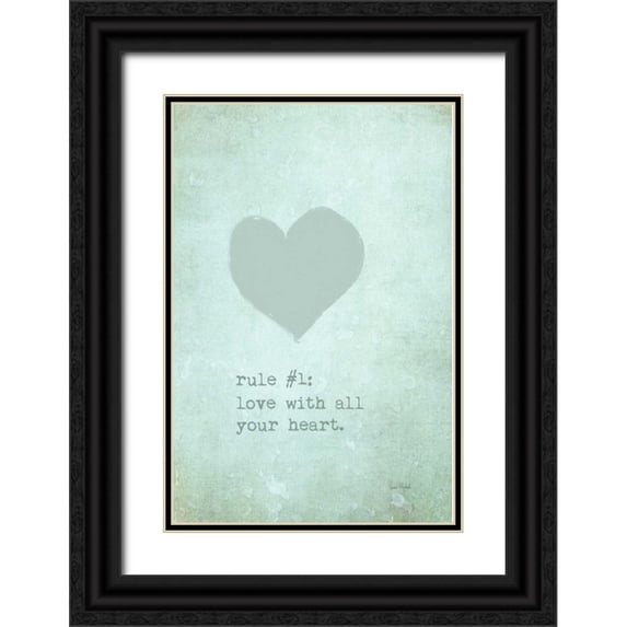 Murdock, Ramona 17x24 Black Ornate Wood Framed with Double Matting Museum Art Print Titled - Love with All Your Heart