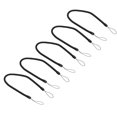 thumbnail image 1 of Unique Bargains 11' Plastic Retractable Spring Coil Strap Key Holder Stylus Cord, Black 5 Pack, 1 of 5