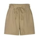 thumbnail image 5 of Pantalones Elásticos de la Cintura para las Mujeres de la Moda de Verano Pantalones Cortos de Bolsillo Sólido, Poliéster Primavera Verano, 5 of 7