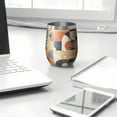 thumbnail image 3 of 12oz Stainless Steel Insulated Wine Tumbler with Lid and Straw – Double Wall Vacuum Mug for Hot & Cold Drinks, 304 Steel Interior, Sweat-Free Design, 3 of 5