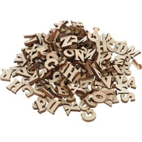 Mobestech Small Wooden Craft Letters Beige 200Pcs for Diy Projects and Ornament