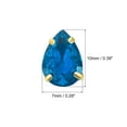 thumbnail image 2 of Unique Bargains 20Pack Teardrop Sew on Rhinestone - 10x7mm Glass Teardrop Crystal Rhinestones in Gold Prong Setting (Blue), 2 of 7