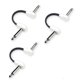 thumbnail image 1 of Cable de Conexión para Guitarra M MAKA Blanco de Perfil Bajo 4 Inch 3-Pack, 1 of 4