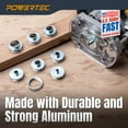 thumbnail image 3 of POWERTEC Solid Router Template Bushing Guides and Centering Pin with Cone, 5/16 to 1 Inch Bushings Fits All Porter Cable Style Router Sub Bases. Perfect for Precision Woodworking (72092N), 3 of 9
