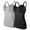 Black, variant on Gyujnb Adjustable Clip Down Maternity Nursing Camisole Tank Top 2 Pack Multi Solid Soft Seamless Stretch Built In Support Bra Bust Ruched Layering Cami Comes with Pads,S
