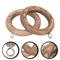 thumbnail image 1 of IFANLANDOR 2Pcs Wooden Curtain Rings for Sliding and Hanging Home Decoration 11.8In, 1 of 5
