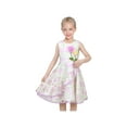 thumbnail image 4 of Girls Dress Purple Floral Big Swing Round Neck Party Classic Sleeveless 10 Years, 4 of 7