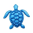 thumbnail image 3 of Decoración de la pared de tortuga de hierro escultura decoración del hogar coleccionables de arte coleccionables para colgar adorno de regalo de Azul profundo, 3 of 8