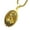 Gold, variant on Stainless Steel Cross Jesus Oval Pendant with Box Chain 24" SCP 166 S