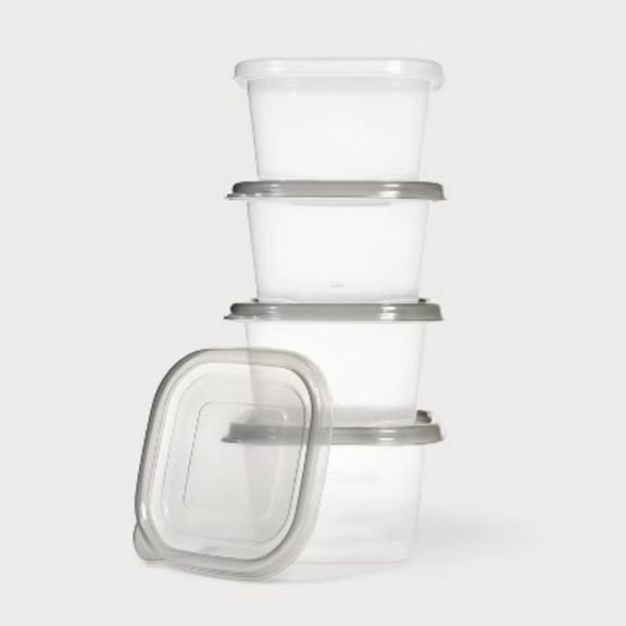 Medium Square Food Storage Containers - 32 fl oz/4ct