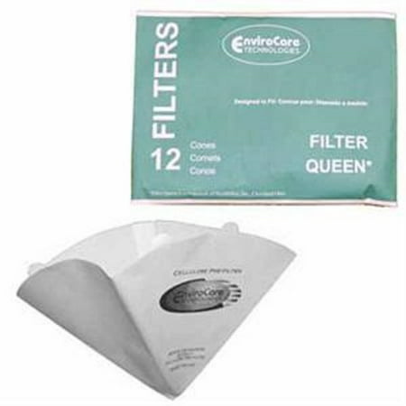 Filter Queen Canister Vacuum Cone Filter 12 Pk Plus 2 Round Filter Part -