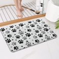 thumbnail image 4 of Grey Dog Paw Footprint Bathroom Rugs Mat,Non Slip Microfiber Bathroom Rug,Rubber Backing,Soft Bathroom Mats for Bathroom Floor,Tub and Shower,17x27in(43x68cm), 4 of 5