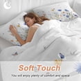 thumbnail image 5 of Spring Floral Bedding 3 Piece Duvet Cover Set Queen Size, Elegant Butterfly Summer Botanical Soft Microfiber Comforter Cover with Zipper Closure & Pillowcases, Wrinkle & FadeResistant Quilt Cover, 5 of 9