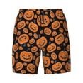 thumbnail image 4 of Lsque Mens Swim Trunks Halloween Pumpkins Pattern - Bathing Suit Compression Liner - Beach Swim Shorts Swimwear - (S-3XL) - Stretch Quick Dry -Large, 4 of 9
