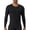Black, variant on Men's V Neck Compression Shirt Long Sleeve, Athletic Workout Shirts & Gym Undershirts, Active Sports Base Layer Top for Running, Fitness, Muscle Recovery & Cold Weather White XXL