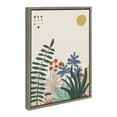 thumbnail image 2 of Kate and Laurel Sylvie Zen Garden 2 Framed Canvas Wall Art by Kelly Knaga 18x24 Gray Colorful Floral Art for Wall, 2 of 7