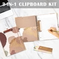 thumbnail image 5 of Nordicaes College Ruled Spiral Notebook with Clipboard 8.5x11 Hardcover Notebook Large Notebook School Supplies Office Brown+Ruler. Bookmark, 5 of 5