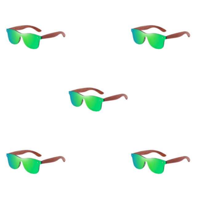Transemion Women S Fashion Retro Mirror Lens Options Protection Comfortable Fit Lightweight Frame green 5Set