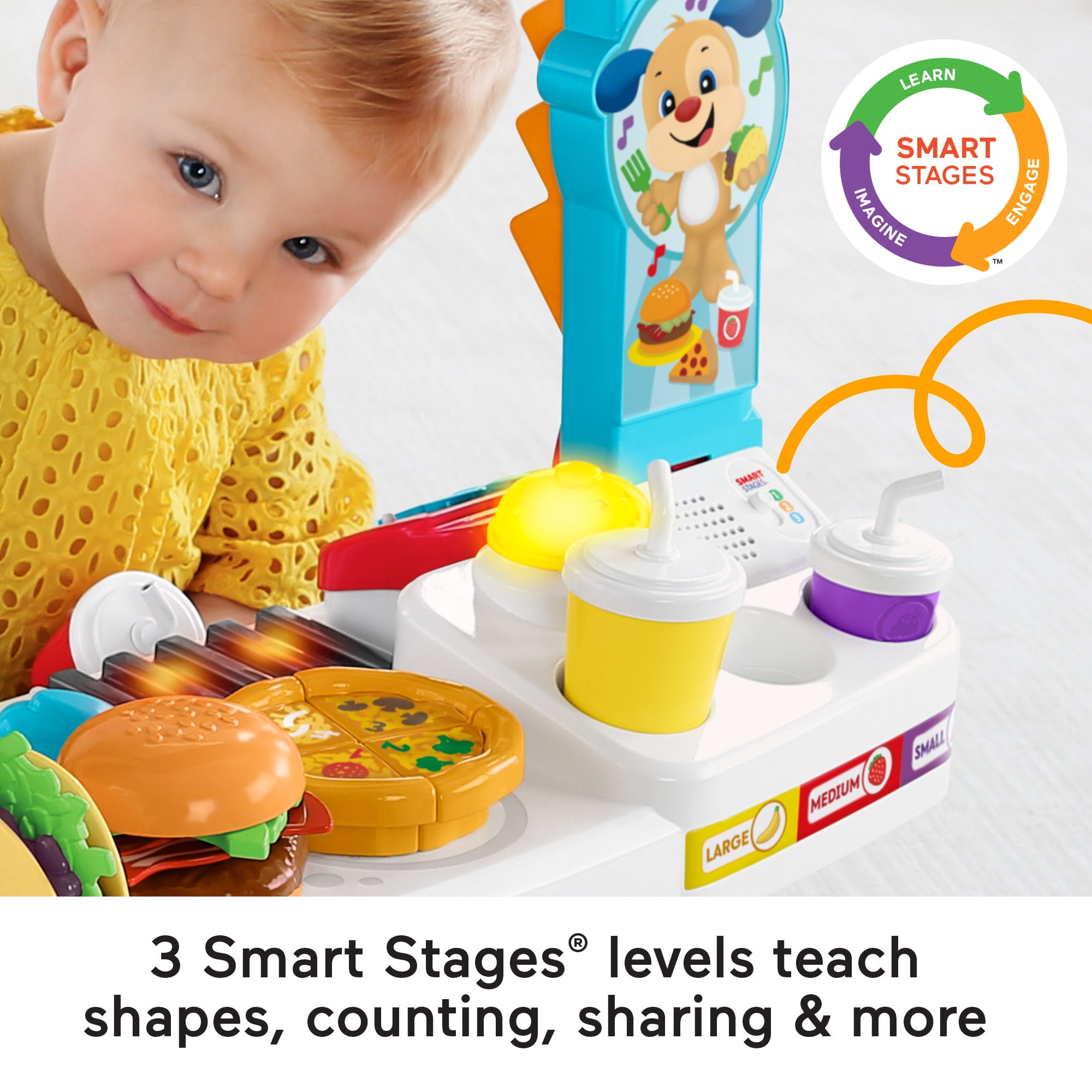 Fisher-Price Laugh & Learn Servin’ Up Fun Food Truck Electronic Activity Center for Toddlers