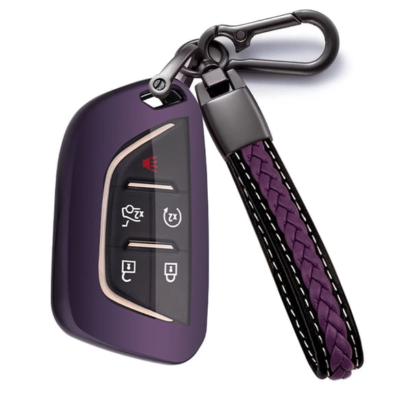 for Cadillac Key Fob Cover,Full Protection Soft TPU Key Fob Cover Case Compatible with Cadillac 2020-2023 CT5 CT6 XTS XT4 XT5 XT6 ATS Escalade ESV Smart Key Shell Accessories