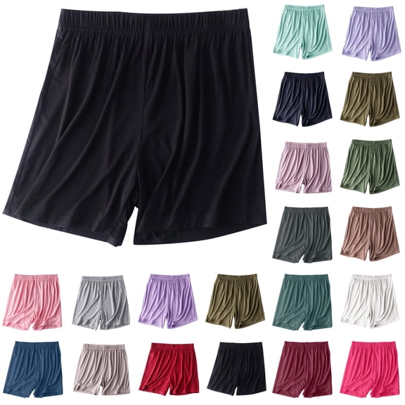 Shorts for Women Plus Size Summer Elastic Waist Thin Womens Shorts Athletic Solid Color Thin Womens Shorts Casual Pajamas Home Pants Womens Shorts Under $15